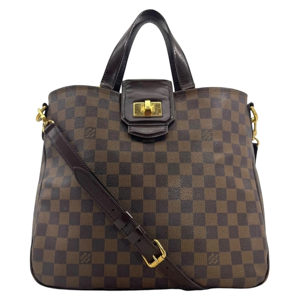 LOUIS VUITTON Damier Canvas Cabas Rosebery Bag Handbag Crossbody Authentic COA